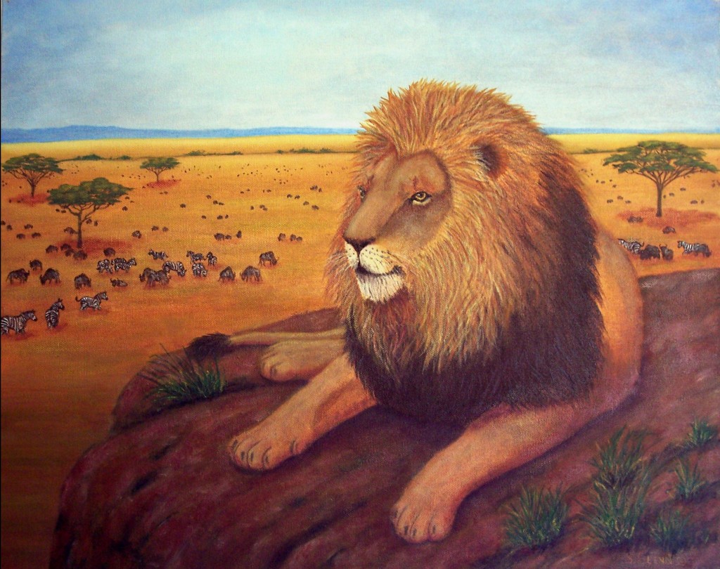 painting by Susan Bloom - Lion of the Tribe of Judah