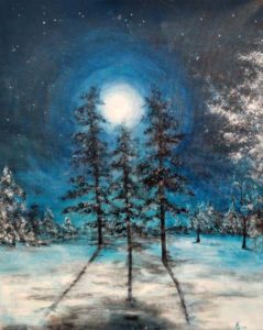 Quiet Night by Terry Grzeslo, Illinois artist with multiple sclerosis, MS Artist of the Month December 2018 BLOG