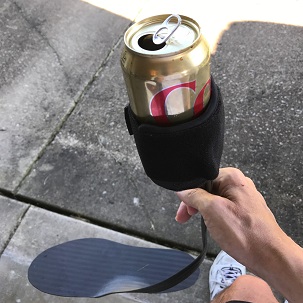 An AFO being used as a cold canned beverage holder by Doug Ankerman