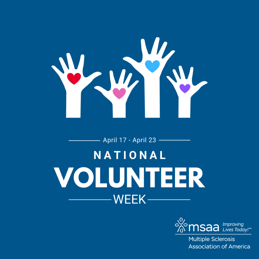 Learn more about National Volunteer Week April 17-23 with MSAA