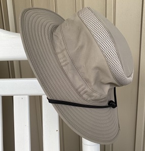 Picture of a wide brimmed hanging on a chair by guest blogger Doug Ankerman to show his Ah Summer theory